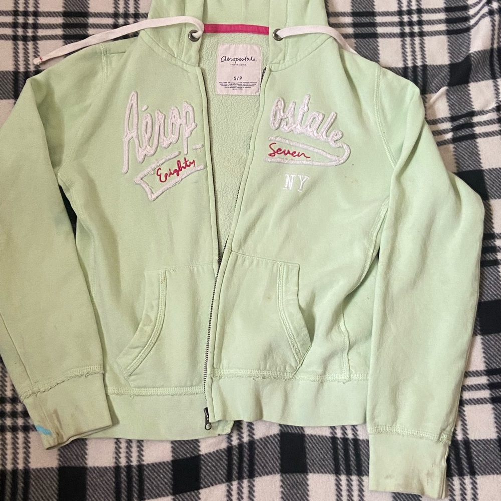 2013 small Aeropostale jacket // light staining